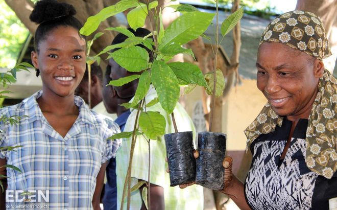 Eden people with trees